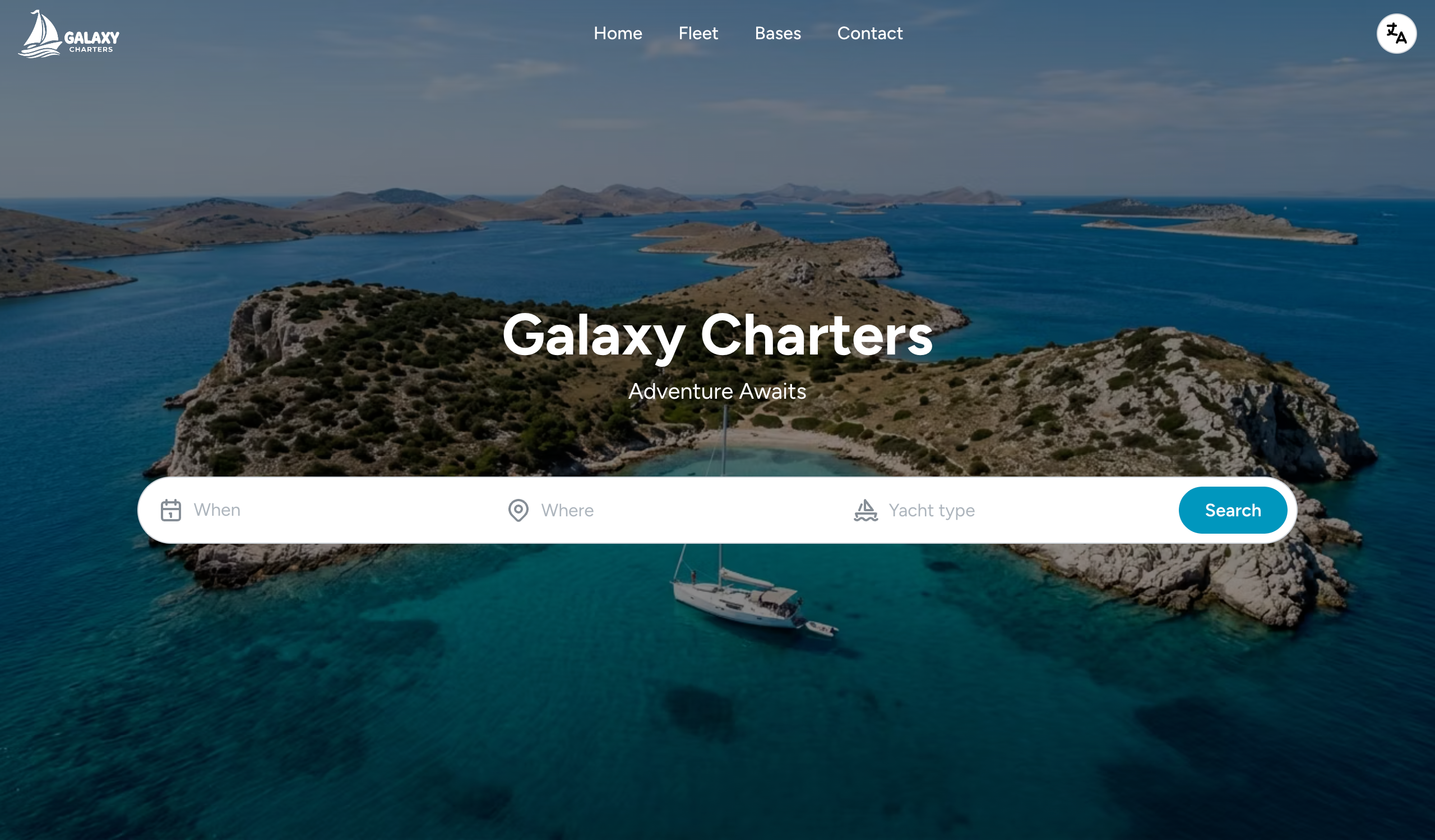 Example charter booking website powered by Floatist
